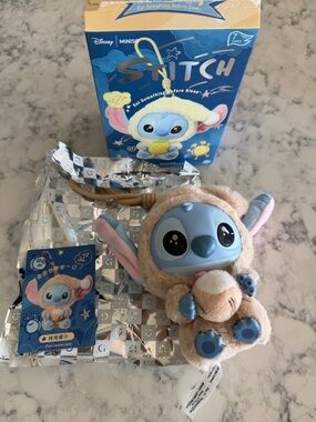 Disney Miniso Stitch Eat Something Before Sleep Mystery Box Pure Coconut Juice